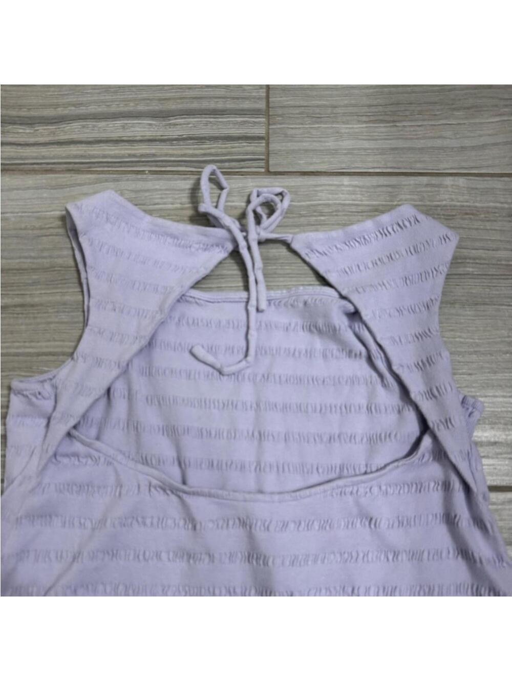 Pastel Lilac Anthropologie Open Back Tiered Cottagecore Mini Dress Size Small - Picture 5 of 8